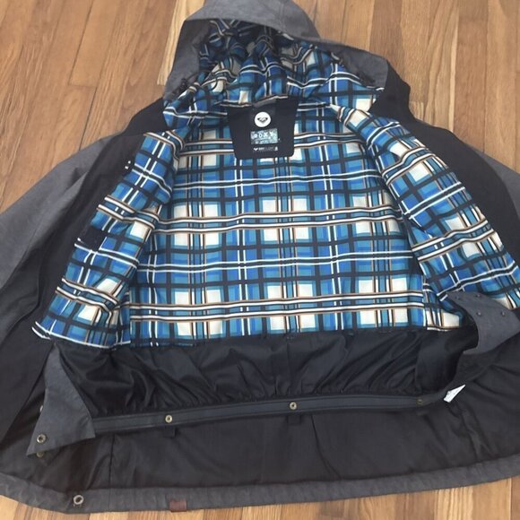 Roxy Bright Edition Women's Hooded Jacket Gray Waterproof Dry Flight 10K Size M - Picture 7 of 9